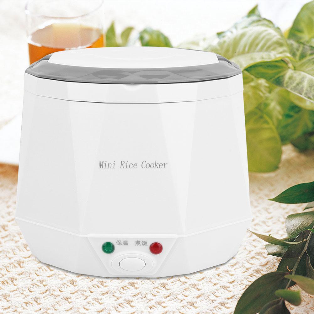 

1.6L Mini Portable Electric Rice Cooker Rice Cooking Tool for 12V Car Use White