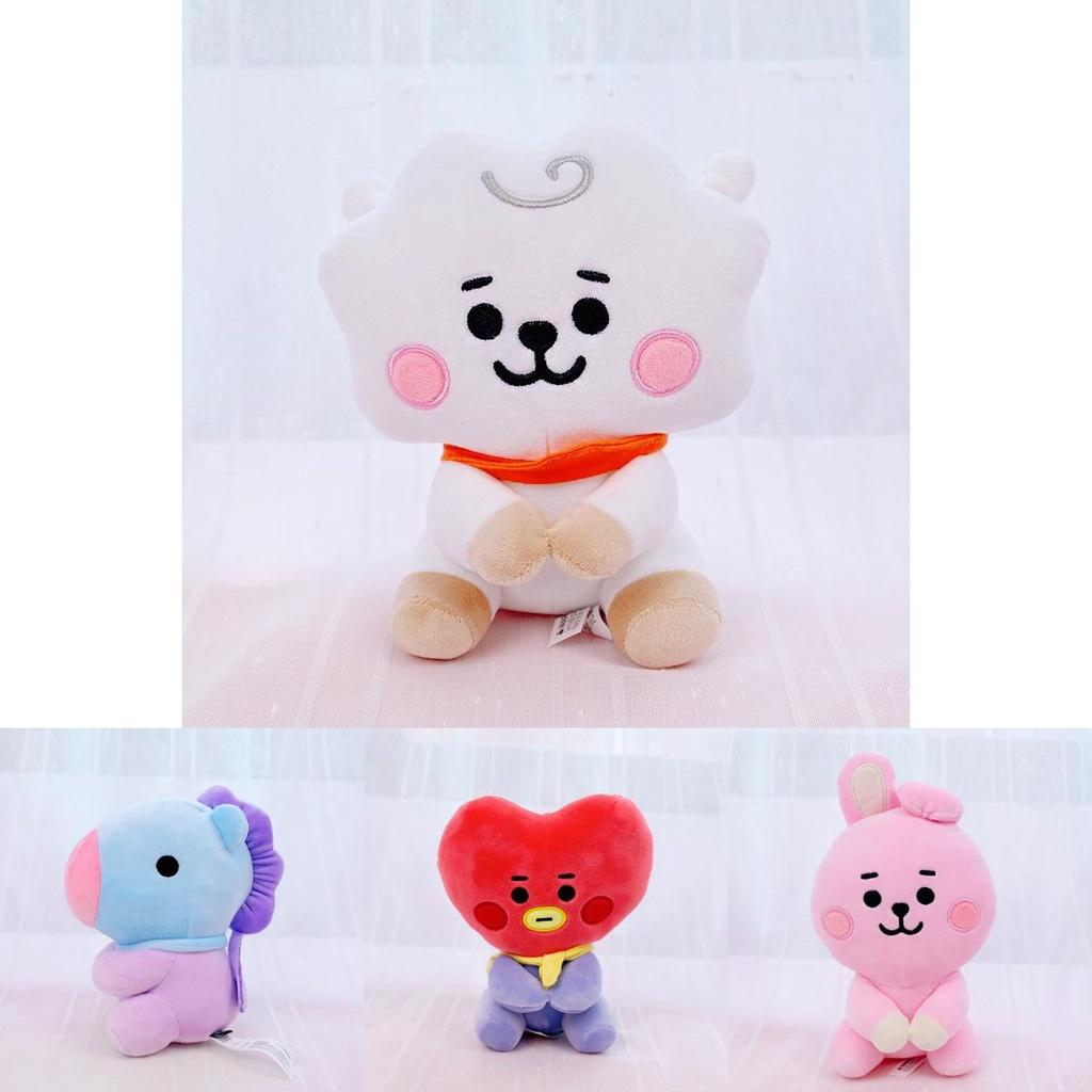 Bt21 Bts Kpop Seated Doll 20cm Baby Plush Toy Tata Cooky Chimmy Koya Mang Shooky
