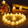 4/8Pcs Heart Shaped LED Tealight Candles Battery Operated Flickering Candles for Romantic Wedding Proposal Party Home Decor