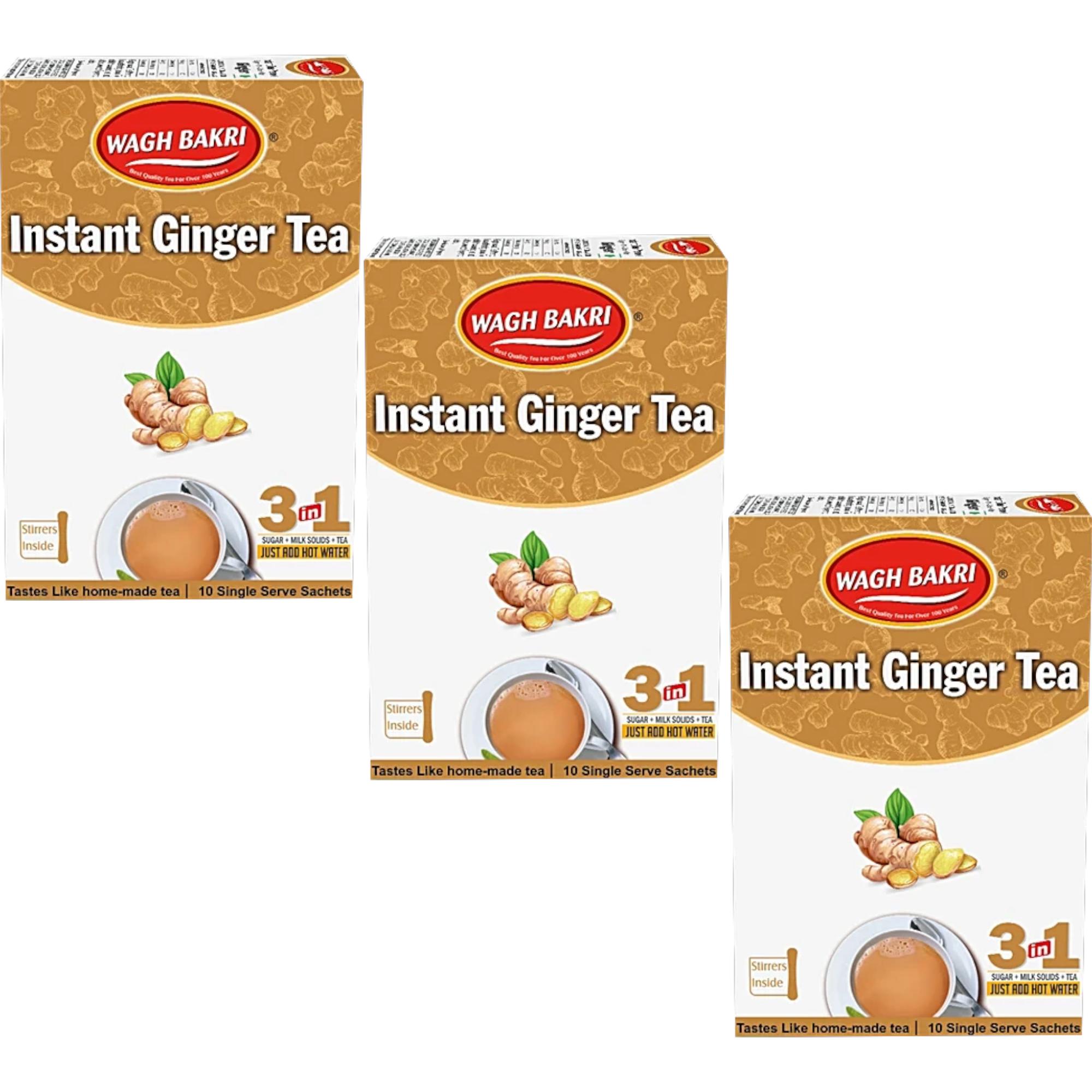 

Wagh Bakri Ginger Instant Tea Premix 140G X Pack Of 3 Convenient Powder Mix For Quick Hot Tea