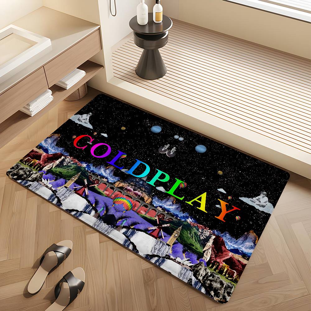 Classic Pop Rock Band C-Coldplay Kitchen Mat Cheaper Anti-slip Modern Living Room Balcony Printed Modern Home Decor