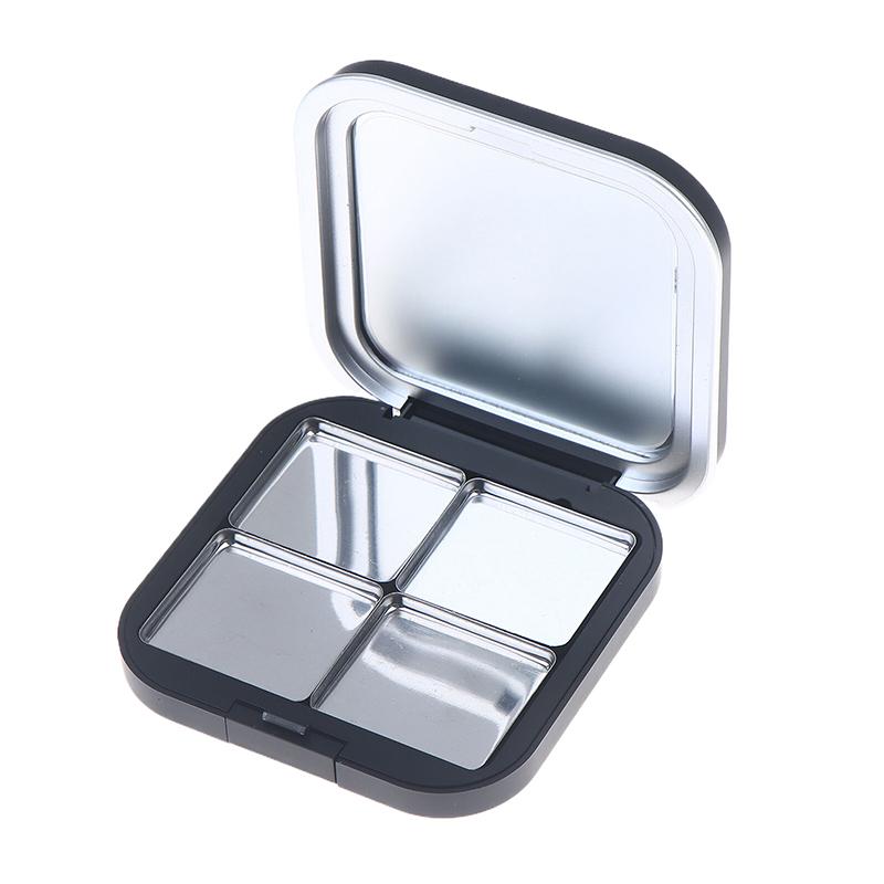 

PP Empty Square Makeup Palette Magnetic Suction With Mirror Eyeshadow Blush Matte Black Box With Pan Cosmetic Blush Container