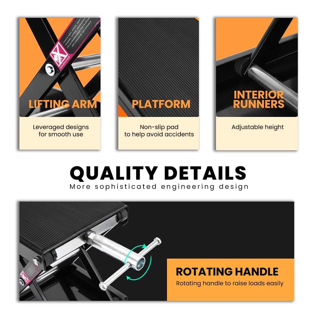 GRAND PITSTOP Motorcycle Roller Stand Paddock Stand Replacement Wheel Wheel Cleaning Stand for tire Cleaning Chain Lubrication GRoller Medium 485 with