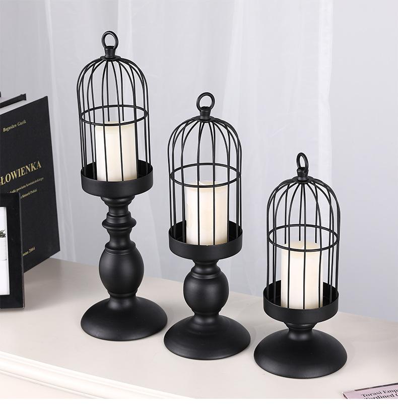 Retro High-end Metal Candlestick Decoration Aromatherapy Candlelight Dinner Family Decoration Props