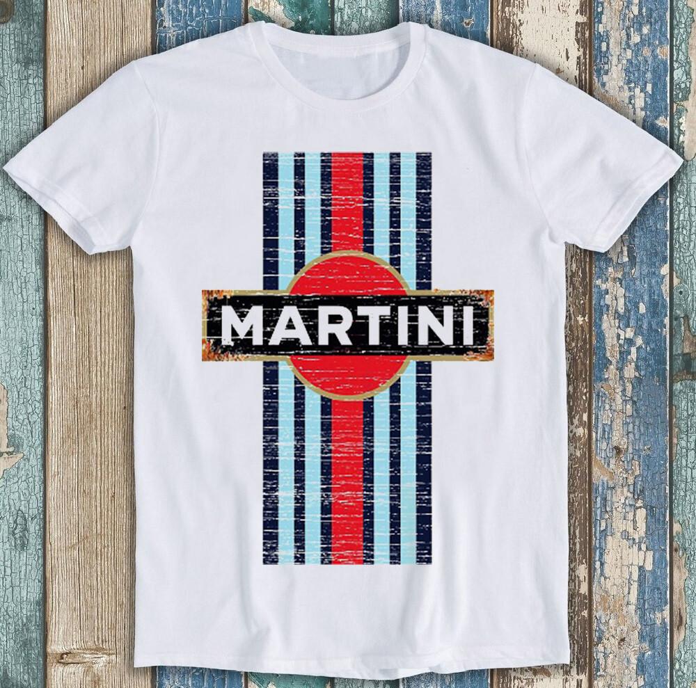 Retro Martini Racing T Shirt Vintage Car Hipster Unisex Cool Gift Tee 2101 Unisex T-Shirt XXXL
