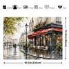 2D Plane - 1 piece of 2D flag Paris corner café street scene theme background fabricXY