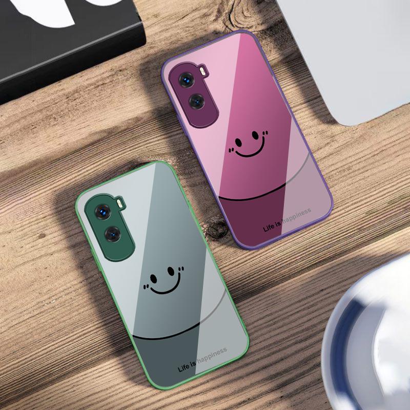 Life is about being happy For Honor 30 50 50SE 70 Pro 90 200 200Pro Magic 4 5 7 Lite X9c Smart X50i Plus X9 X30 Glass Phone Case