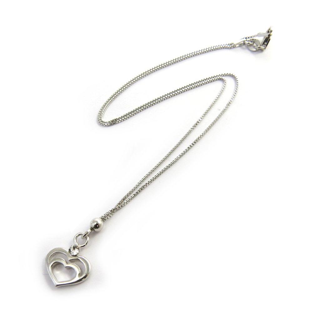 Les Trésors De Lily [N3014] - Silver Necklace 'Love' Silver White (rhodium-plated)