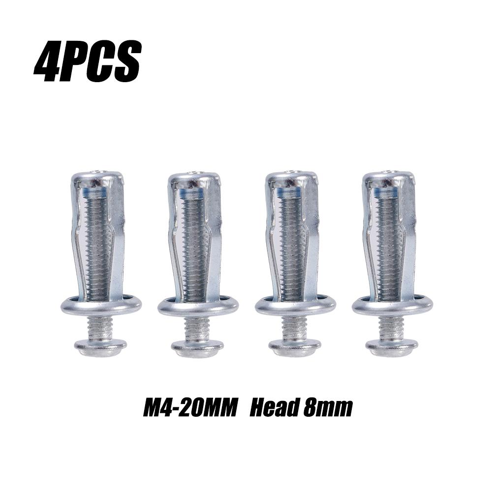 4PCS M4 M5 M6 M8 Petal Rivet Lock Nuts with Screw Fixed License Plate for Car Vehicle Screw Iron Skin Metal Screw Jack Nuts