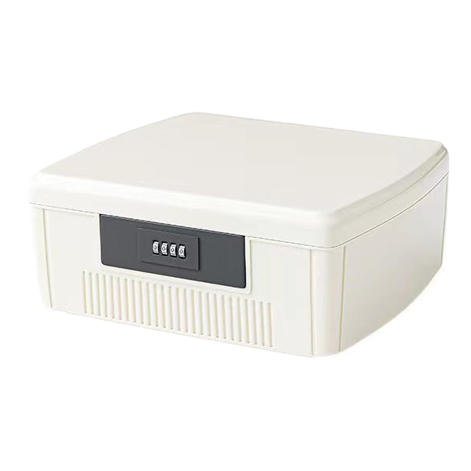 

Большой запираемый контейнер для хранения вещей, аксессуар для домашнего офиса, школы с кодовым замком и съемным лотком 3