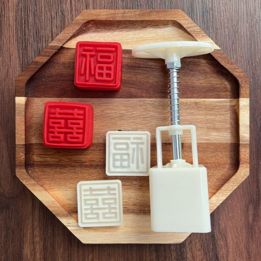 DIY Hand Press Pastry Mold Plastic Moon Cake Maker Baking Tools Moon Cake Mold  Ice Skin Mooncake