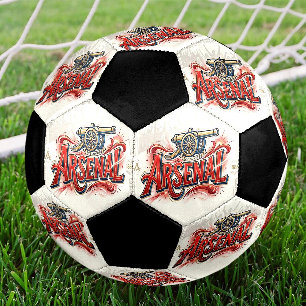 Arsenal F.C Soccer Ball Colorful All Ages Machine Stitched PVC Competition Ready Durable High-Bounce.SIZE5