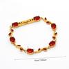 French retro style branches and leaves colored gold bracelet oval vine curve niche light luxury commuter hand jewelry