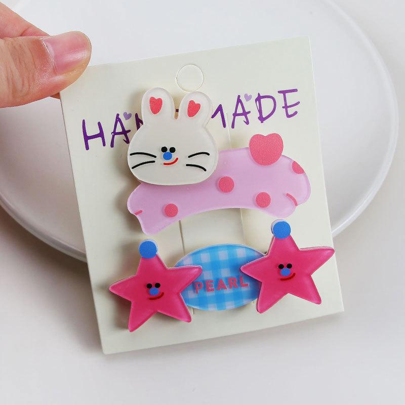 Cute Cartoon Hair Clip - Versatile, Non-Damaging Duckbill Clip for Women and Girls' Bangs and Hair Accessories