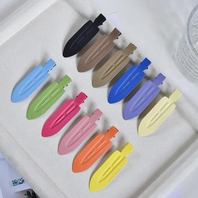 Japanese & Korean Style Seamless Metal Hairpin - Frosted Women's Bangs Side Clip