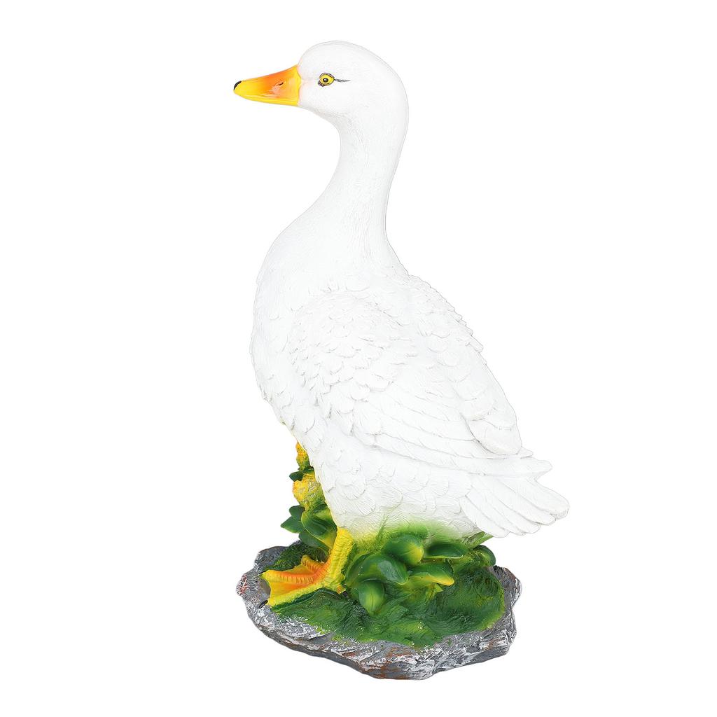 Entenfigur Dekoration Simulation Wasserdichtes Harz Tierskulptur Ornament für Garten Rasen M