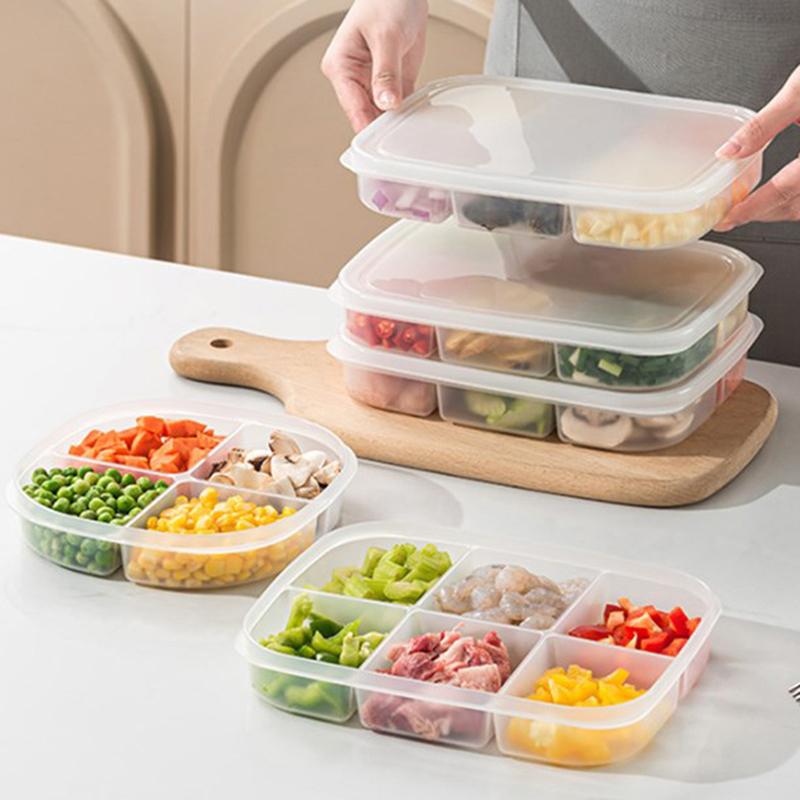 Food Fruit Storage Box Portable Compartment Refrigerator Freezer Organizers