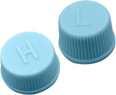 2 Blue Replacement High / Low Pressure Valve Caps - Leak Proof R134a AC