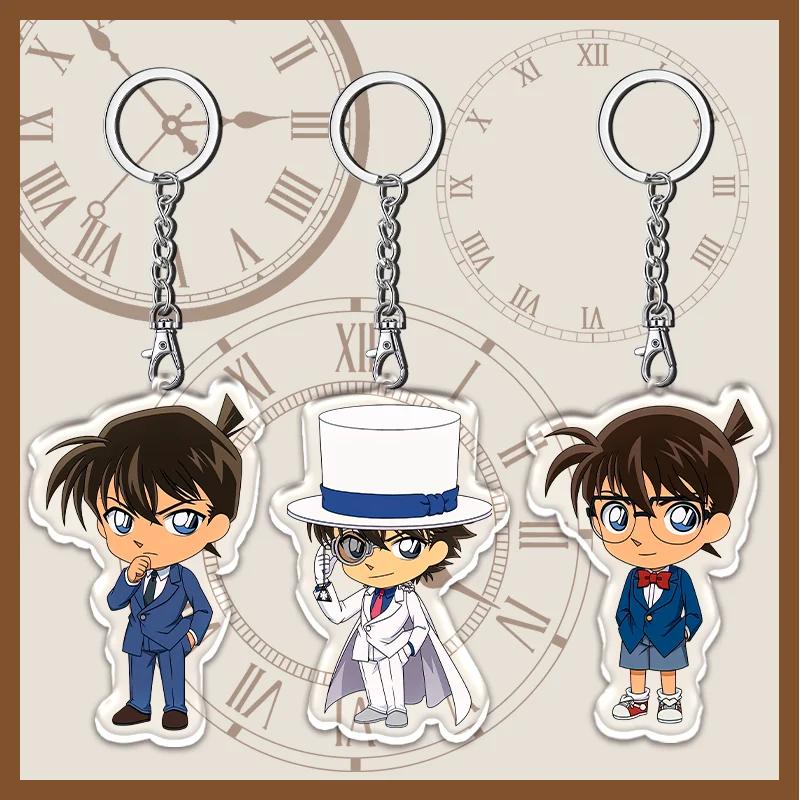 12cm Detective Conan Acrylic Transparent Pendant Car Key Pendant Student Backpack Decoration Fun Cute Cartoon Children's Gift