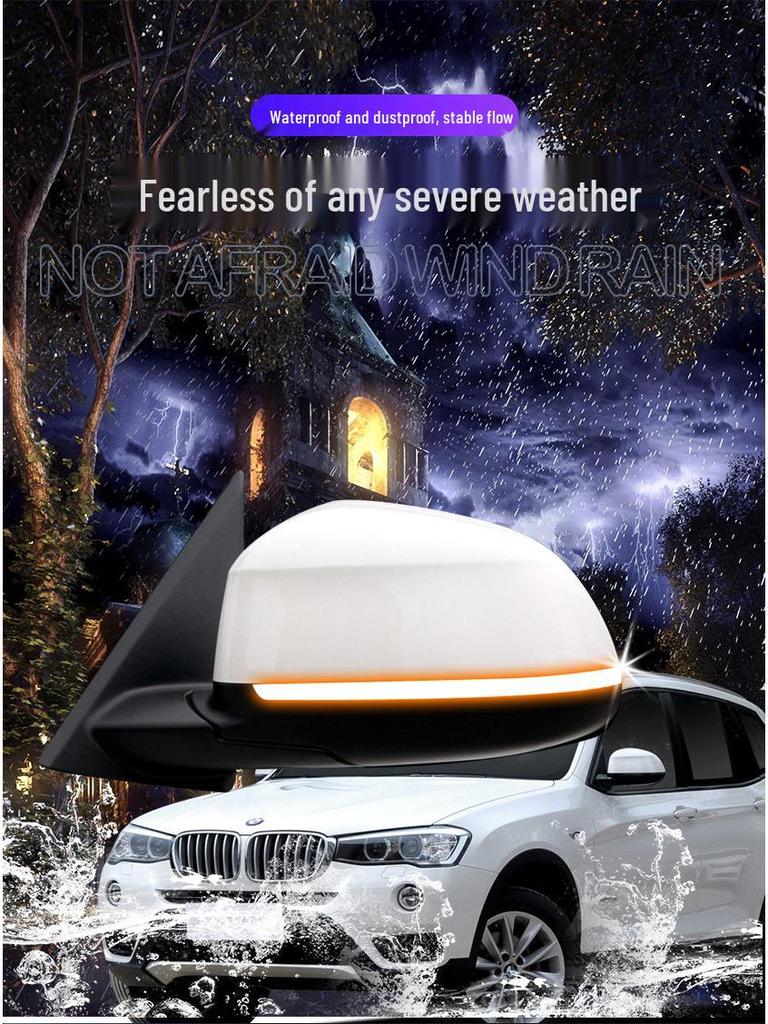 BMW X3 (2018+) Rearview Mirror Blue Touch Sequential Turn Signal Light