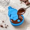 Schneemann Silikonform Kreative Kuchen Keks Pudding Schokolade Form Flexible Antihaft Backform für Feiertagsdesserts und Bastelarbeiten