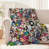 cool cartoon kawaii funny art T-Tokidoki Flannel warm soft plush blanket sofa living room hogar office bedroom travel gift home