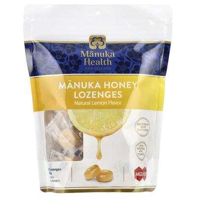 Manuka Honey Lozenges, Natural Lemon Flavor, 58 Lozenges