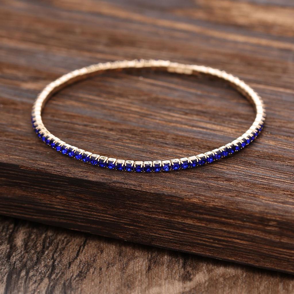Color temperament high-grade colored diamond bracelet handmade fashion versatile multi-layer direct sales