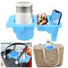 EVA Bag Top Storage Tray Beach Bag Cup and Phone Holder Outdoor Travel Camping Soft Waterproof Tote Bag Organizer Tray