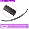 Real Carbon Fiber For Tesla Model 3/Y/3 Highland Trunk Wing Spoiler 2017-2024 Real Carbon Fibre Original Car Spoiler Accessories
