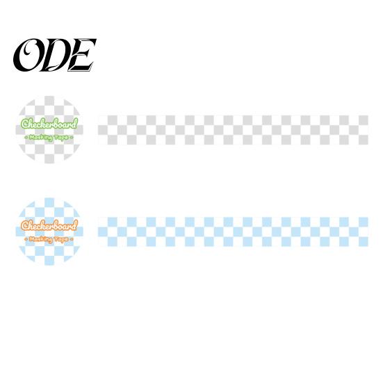 Masking Tape 1 Roll Washi Sticky Adhesive Clear Print Removable DIY Fade-resistant Scrapbooking Checkerboard Pattern Paper for Kids