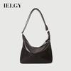 Simple All-Match Oil Leather Soft Surface One-Shoulder Messenger Commuter Large-Capacity Tote Bag
