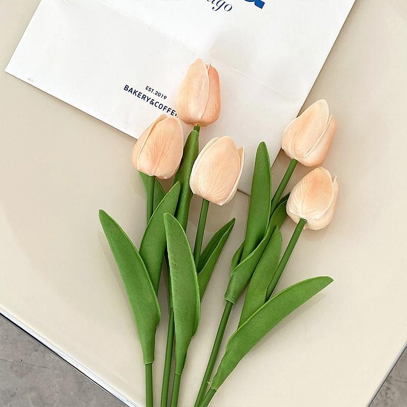 Real Touch Multicolor Artificial Tulips, Fake Tulip Flowers for Home Wedding Decor