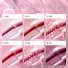 Madenia Gel Nail Polish Pink Nail Polish for Salon Home 6-Color Set Set, Soak-Off, UV/LED Compatible, Quick-Drying, Self-Nail Art, DIY, & Use,