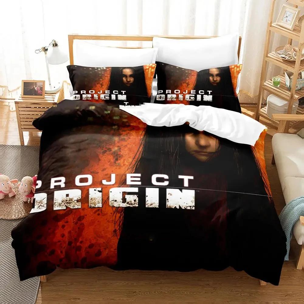 

3D Print F.E.A.R. 2 Project Origin Bedding Set Duvet Cover Bed Set Quilt Cover Pillowcase Comforter King Queen Size Boys Adult 90x190cm(35x74inch)
