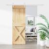 VidaXL Sliding Door and Hardware Kit 70x210 Cm Solid Pine, Interior Door, Interior Barn Door 3203266