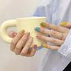 HANDMADE Artificial Nail Dopamine Ice Glass Rainbow Cat's Eye Phototherapy Nails Fake Nails Reusable and Removable Nails