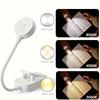 1 Stück faltbare Mini-Clip-Buchlampe USB-wiederaufladbar LED-Nachtlicht 3 Modi Augenschutz stufenlos dimmbar flexibel Schlafzimmer Lesen