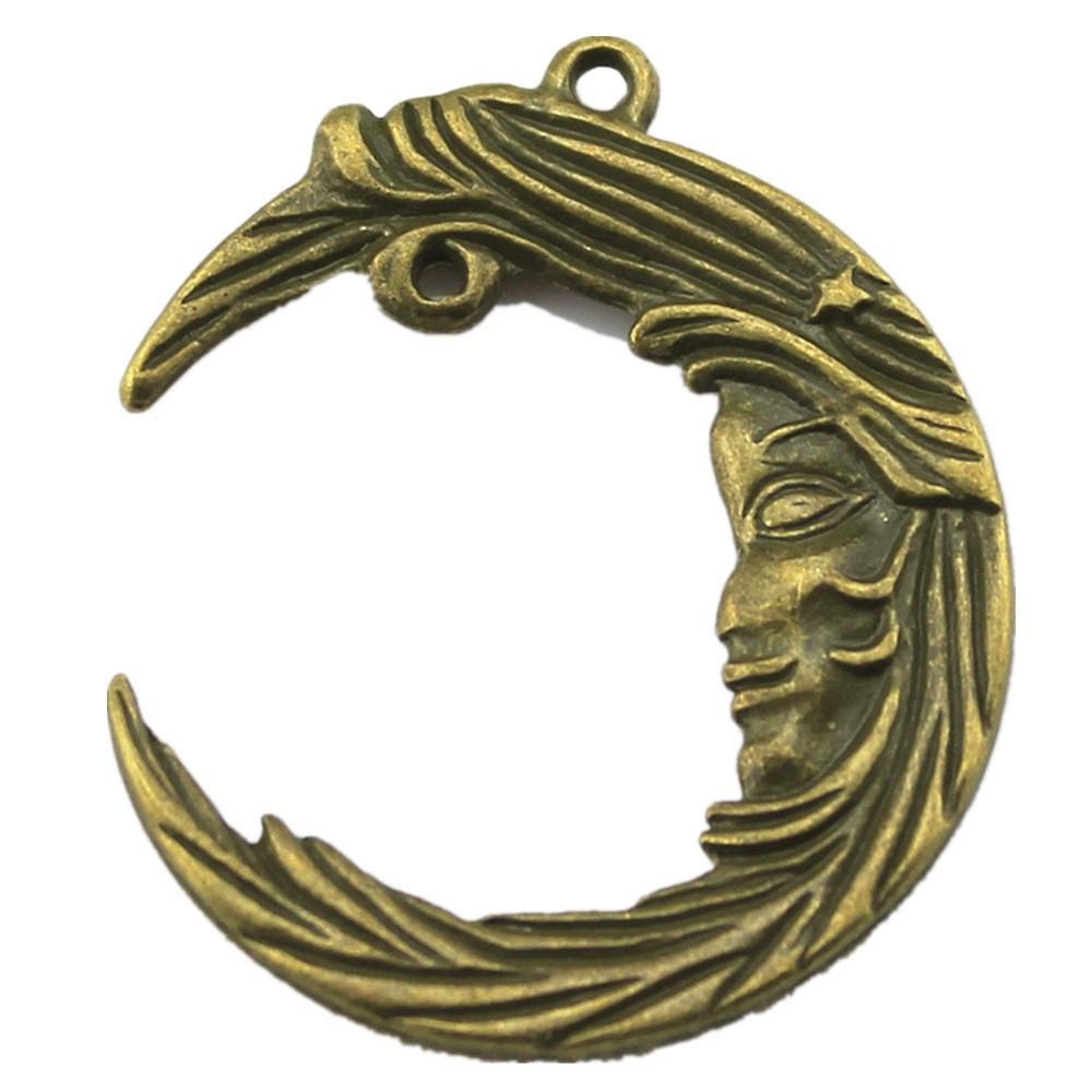 Irregular Oval Frame Connectors Moon Hammered Texture Links For Earring Making
