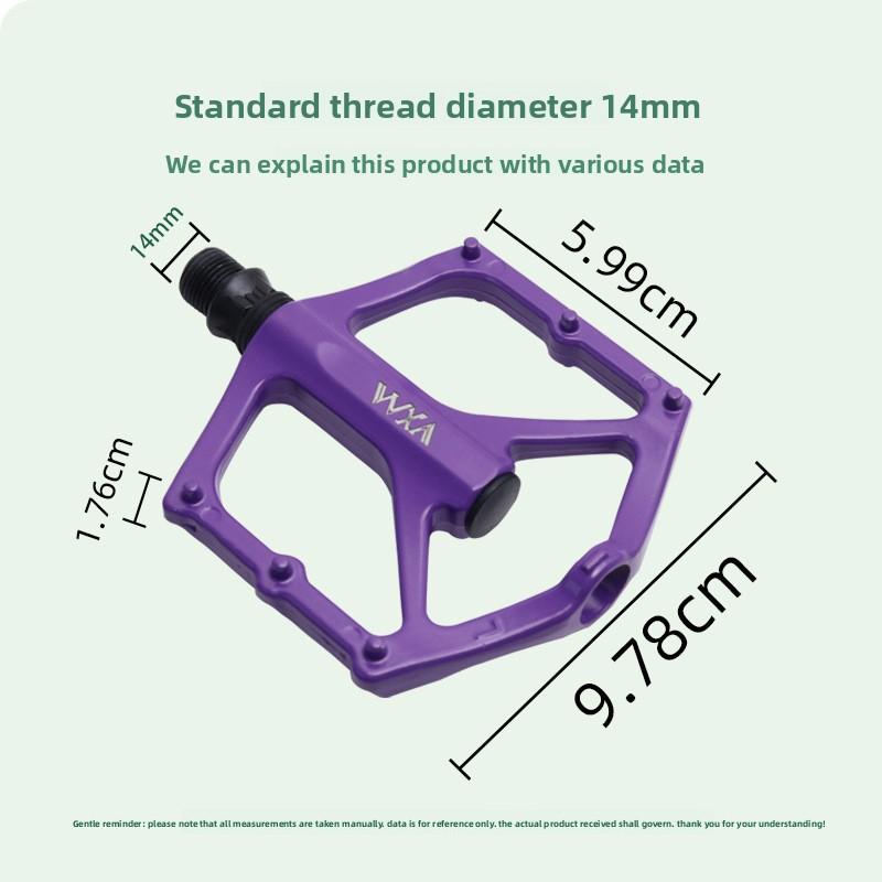 Bike Pedal - Universal Fit Bicycle Pedals 9/16" Compatible Non-Slip Durable Lightweight Fits Most Adult Bikes MTB Bicycles 6