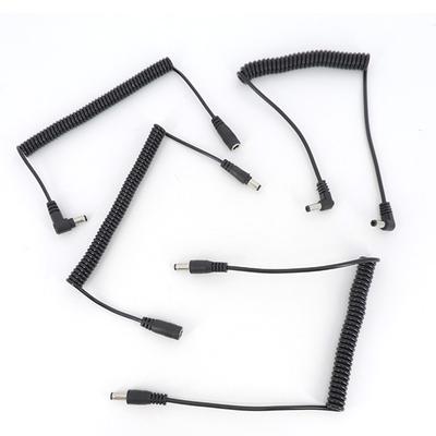 1.5m DC Male To Angel Male Female Plug Spring Power Cord Cable 5.5 X 2.5mm 5.5mm X 2.1mm Extension Cord for LED Strip USB Fan