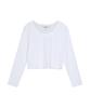 Make A Toast Logo Round Crop T-Shirt White Mbcfto012Wh