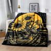 1pc Sunflower Printing Lightweight Flannel Blanket, Comfortable and Warm Blanket,  Sofa Bed and Couch Office, Suitable for Gift Blankets