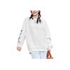 Li Ning Sports Lifestyle Series Side Logo Letter Print Warm Fleece Crew Neck Pullover Long Sleeve Sweatshirt Unisex sweatshirt Off-White AWDSF77-2