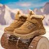 Kids Girls Winter Thickened Fleece Warm Velcro Sports Sneakers