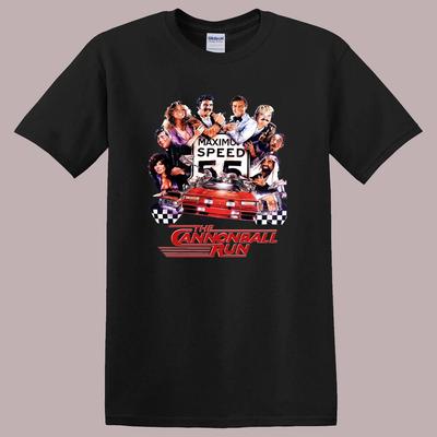 The Cannonball Run 80s Comedy Movie Men's Black T-Shirt Tee Top Unisex