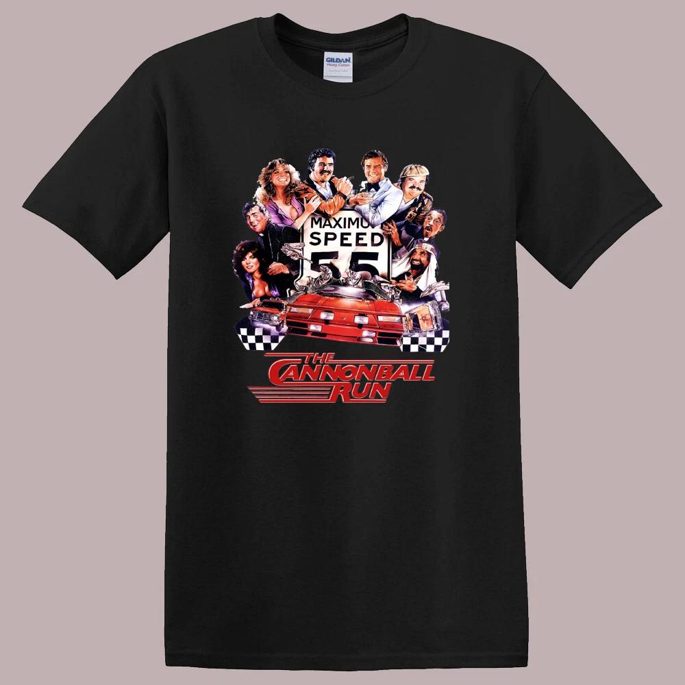 The Cannonball Run 80s Comedy Movie Men s Black T-Shirt Tee Top Unisex S