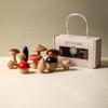 11PCS Wooden Mushroom Building Blocks Montessori Baby Grasp Toy DIY Creative Room Decor YZ17