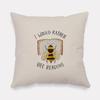 Flannel Square Bedside Pillowcase, Pastoral Home Atmosphere Cartoon Anime Pattern Cushion Protective Cover With Invisible Zipper 45x45cm