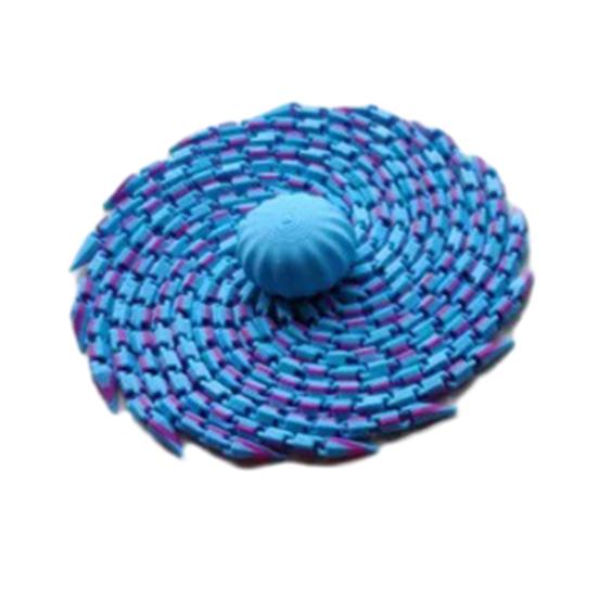 

3D-печатная игрушка для снятия стресса в виде медузы, подвижные суставы, фигурка осьминога, шарнирная модель морского животного, статуэтка, игрушка-фиджет, украшение для рабочего стола, орнамент S синий